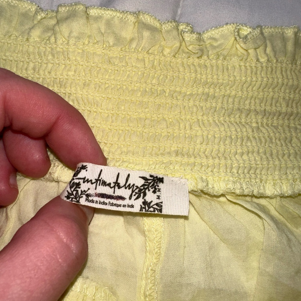 Free People Intimately - Yellow/Lime - NWOT - Medium - sleep shorts/